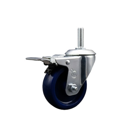 Service Caster 35 Inch Solid Polyurethane Wheel Swivel 34 Inch Threaded Stem Caster Total Lock Brake SCC SCC-TSTTL20S3514-SPUS-34212
